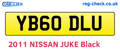 YB60DLU are the vehicle registration plates.