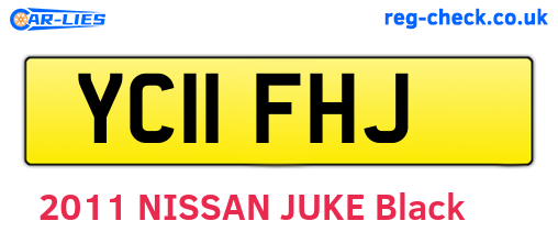 YC11FHJ are the vehicle registration plates.