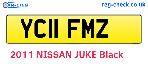 YC11FMZ are the vehicle registration plates.