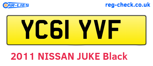 YC61YVF are the vehicle registration plates.