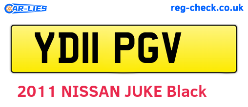 YD11PGV are the vehicle registration plates.