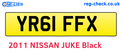 YR61FFX are the vehicle registration plates.