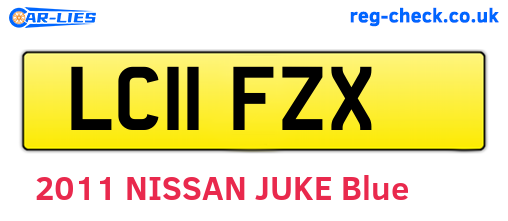 LC11FZX are the vehicle registration plates.