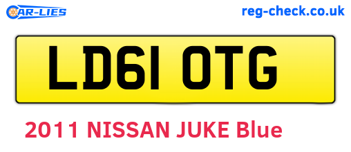 LD61OTG are the vehicle registration plates.