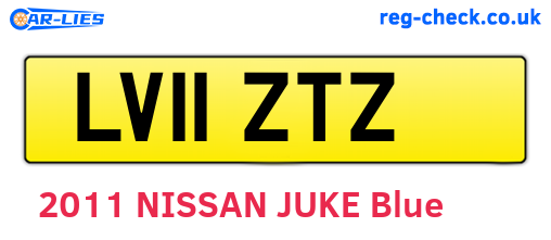 LV11ZTZ are the vehicle registration plates.