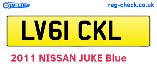 LV61CKL are the vehicle registration plates.
