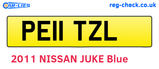 PE11TZL are the vehicle registration plates.