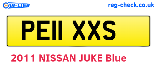 PE11XXS are the vehicle registration plates.