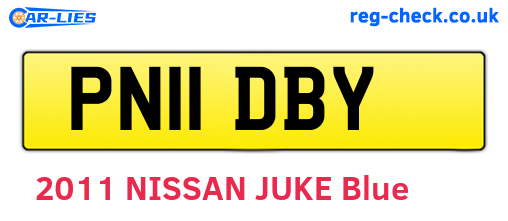 PN11DBY are the vehicle registration plates.
