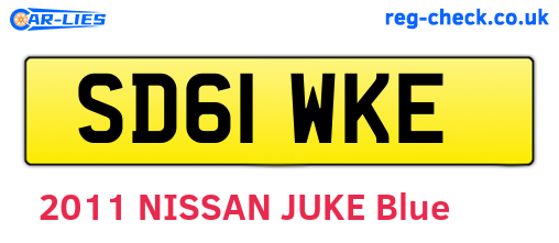 SD61WKE are the vehicle registration plates.