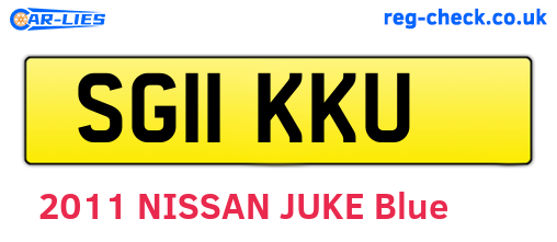 SG11KKU are the vehicle registration plates.