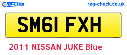 SM61FXH are the vehicle registration plates.