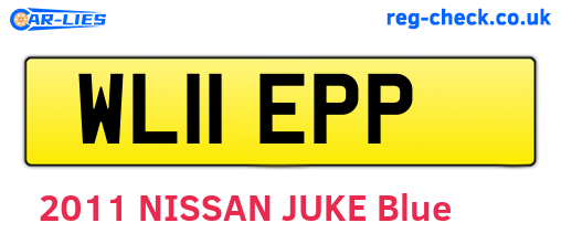 WL11EPP are the vehicle registration plates.