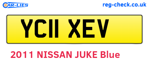 YC11XEV are the vehicle registration plates.