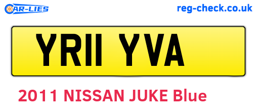 YR11YVA are the vehicle registration plates.
