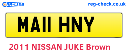 MA11HNY are the vehicle registration plates.