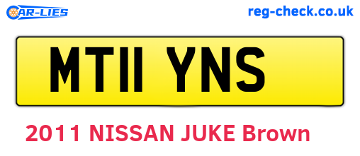 MT11YNS are the vehicle registration plates.