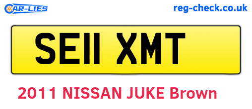 SE11XMT are the vehicle registration plates.