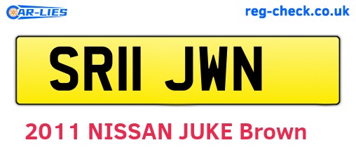SR11JWN are the vehicle registration plates.