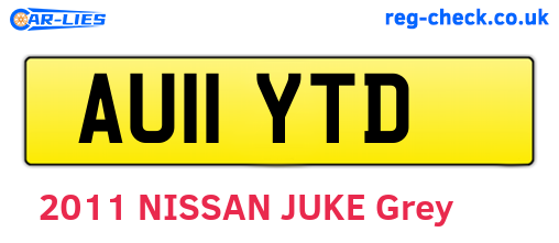 AU11YTD are the vehicle registration plates.