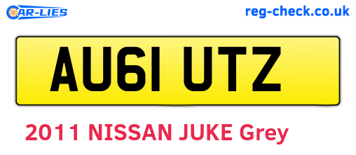 AU61UTZ are the vehicle registration plates.