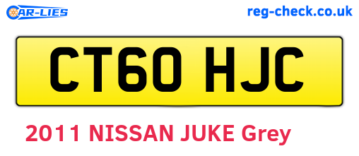CT60HJC are the vehicle registration plates.