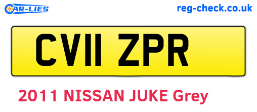 CV11ZPR are the vehicle registration plates.