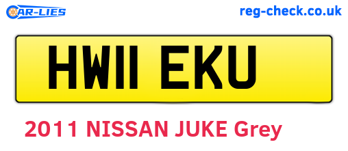 HW11EKU are the vehicle registration plates.