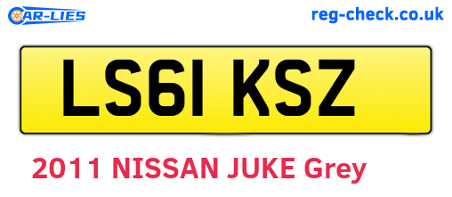 LS61KSZ are the vehicle registration plates.