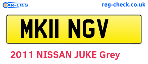 MK11NGV are the vehicle registration plates.