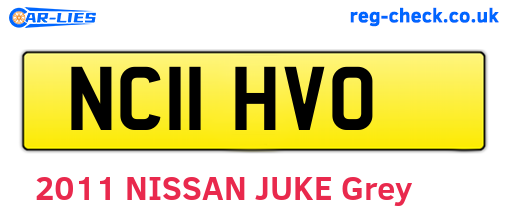 NC11HVO are the vehicle registration plates.