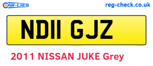 ND11GJZ are the vehicle registration plates.