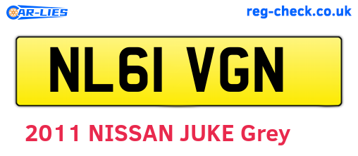 NL61VGN are the vehicle registration plates.