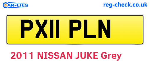 PX11PLN are the vehicle registration plates.