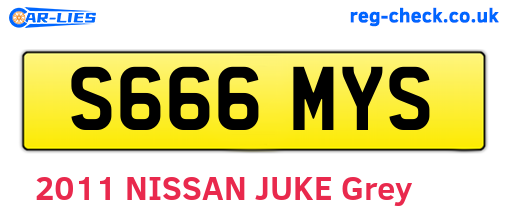 S666MYS are the vehicle registration plates.