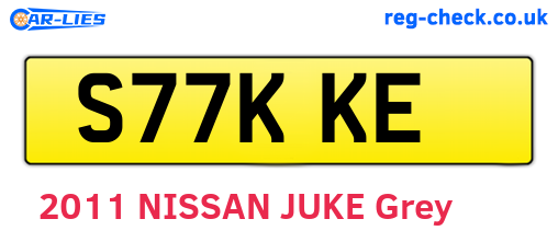 S77KKE are the vehicle registration plates.