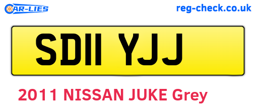 SD11YJJ are the vehicle registration plates.