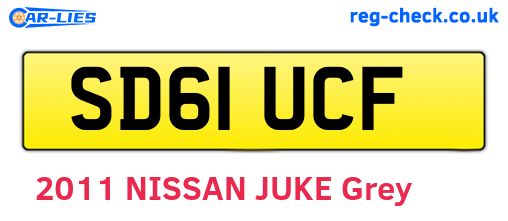 SD61UCF are the vehicle registration plates.