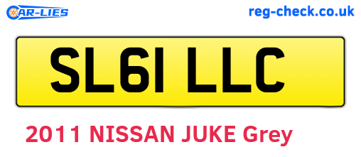 SL61LLC are the vehicle registration plates.