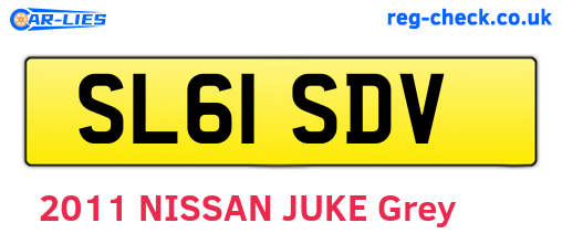 SL61SDV are the vehicle registration plates.