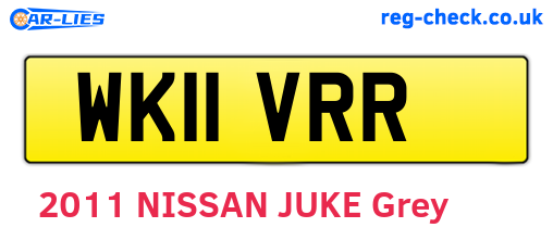WK11VRR are the vehicle registration plates.