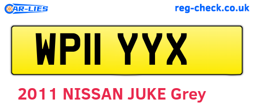 WP11YYX are the vehicle registration plates.