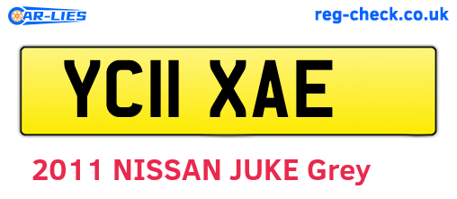 YC11XAE are the vehicle registration plates.