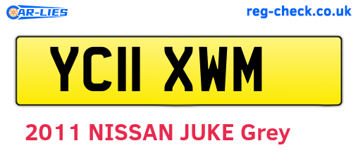 YC11XWM are the vehicle registration plates.