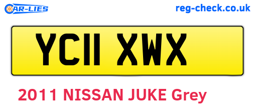 YC11XWX are the vehicle registration plates.