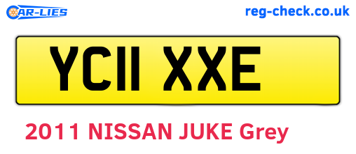 YC11XXE are the vehicle registration plates.