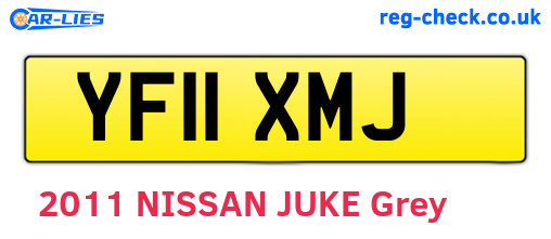 YF11XMJ are the vehicle registration plates.