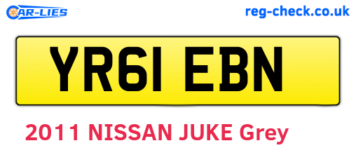 YR61EBN are the vehicle registration plates.