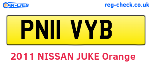 PN11VYB are the vehicle registration plates.