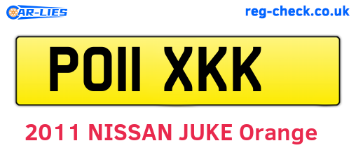 PO11XKK are the vehicle registration plates.
